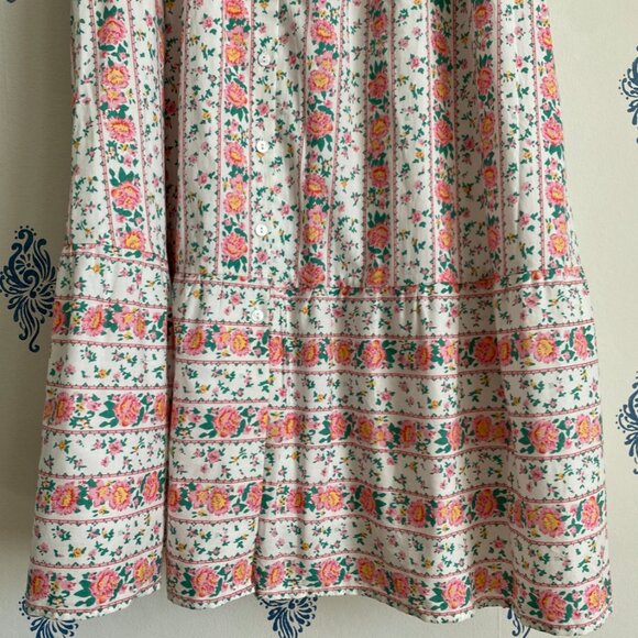 Tuckernuck Floral Midi Dress - White and Pink - Picture 7 of 12